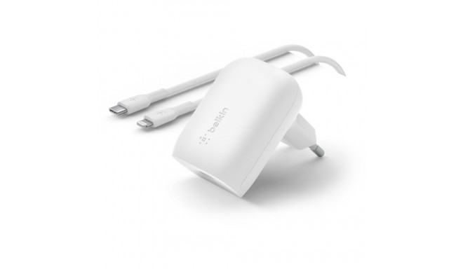 "Belkin 30W USB-C Ladegerät PD und PPS inkl. Lightning Kabel 1m"