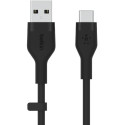 "Belkin Flex USB-A/USB-C Silikon-Kabel, 2m, schwarz"