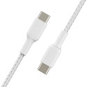 "Belkin USB-C/USB-C Kabel ummantelt, 1m, weiß"