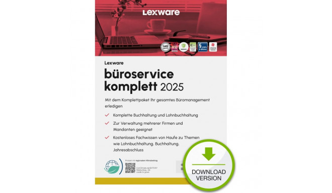 "Lexware Büroservice Komplett 2025 Einzelplatzversion - 1 Device, ABO - ESD -DownloadESD"