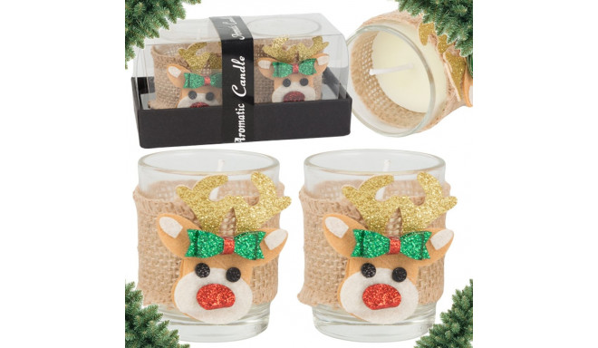 Christmas candles Deer 2 pcs | 10h