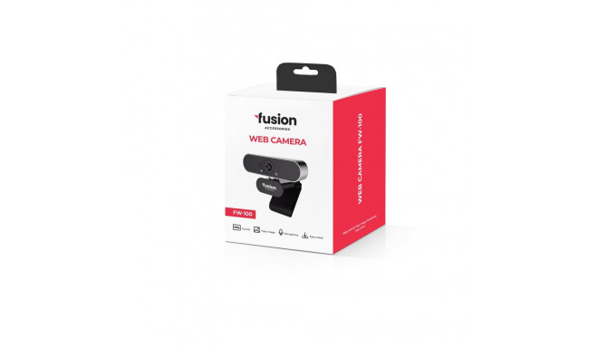 Fusion FW-100 WEB kamera USB 2.0 | 1080p | HD mikrofons| melna