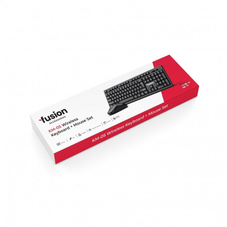 Fusion KM-05 traadita klaviatuur + hiir must (ENG | RUS)