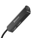 Baseus CALL52-01 Universaalne laadimisega heliadapter Lightning -> 3.5mm must