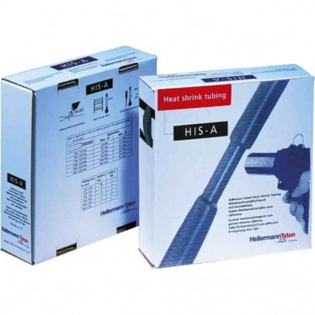 Termorüüz liimiga  3:1; 18mm; L: 4m; black; cardboard packaging