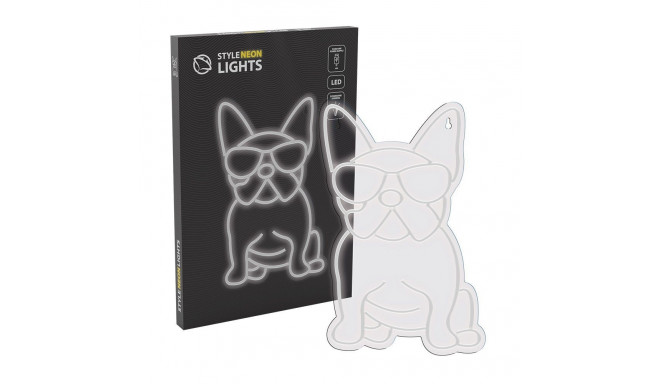 Manta SNL66WH Style Neon Lights Dog French Bulldog white