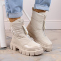 Filippo W PAW498B insulated zippered snow boots, beige (40)