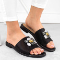 Flip-flops with rhinestones S.Barski W OLI262A, black (40) Flip-flops with rhinestones S.Barski W OLI262A, black (40)