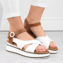 Vinceza W JAN303 white wedge sandals (40)