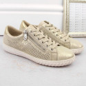 Comfortable leather shoes Rieker W RKR694, beige (36)