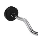 Fixed, broken, rubber barbell bar HMS GSL-10 10 kg