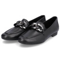 Comfortable leather shoes with a chain Remonte W RKR645, black (38)