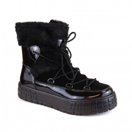 Filippo W PAW475A insulated leather platform ankle boots, black (37)
