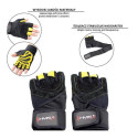 Black / Yellow HMS RST01 rM gym gloves