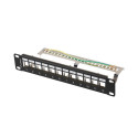 PATCH PANEL BLANK 12 PORT 1U 19" FTP FOR KEYSTONE MODULES BLACK LANBERG V2