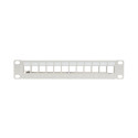 PATCH PANEL BLANK 12 PORT 1U 19" FTP FOR KEYSTONE MODULES GREY LANBERG V2