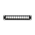 PATCH PANEL BLANK 12 PORT 1U 19" FTP FOR KEYSTONE MODULES BLACK LANBERG V2