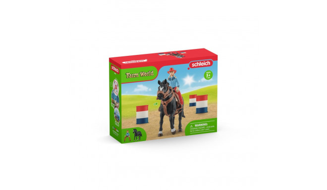 SCHLEICH FARM WORLD Kauboi tüdruk tünnivõistlus