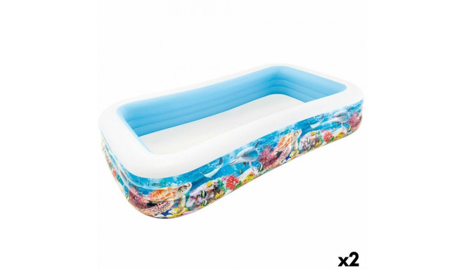 Inflatable Paddling Pool for Children Intex Tropical 1020 L 305 x 56 x 183 cm (2 Units)