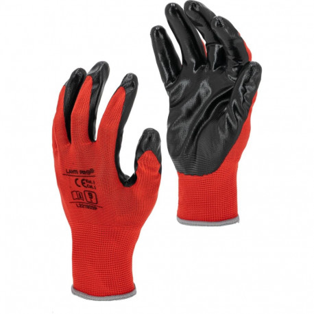 Rękawice nitr. czerw.-czarne l221908p, 12par, "8", ce, lahti