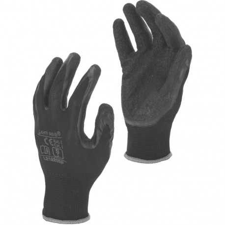 Rękawice lateks czarne l212209p, 12 par, "9", ce, lahti