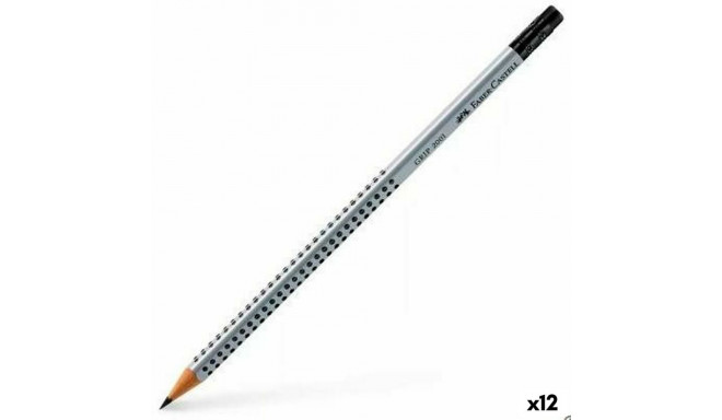 Pliiats Kustutuskummiga Faber-Castell Grip 2001 Ökoloogiline Hall HB (12 Ühikut)