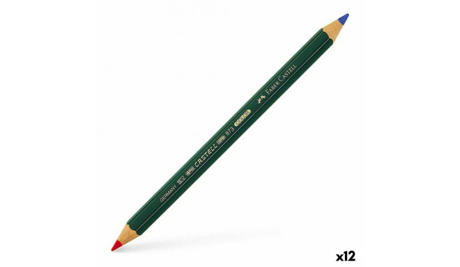 Zīmulis Faber-Castell 873 Color Zils Sarkans (12 gb.)