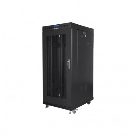 Lanberg vabaltseisev rack 19-tolline kapp 27U 600x800 võrgustatud uks LCD flat pack must