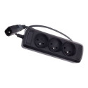 NATEC NSP-0517 Natec Power Strip 3 SOCKETS for UPS System (IEC CONNECTOR) 0.6m, black