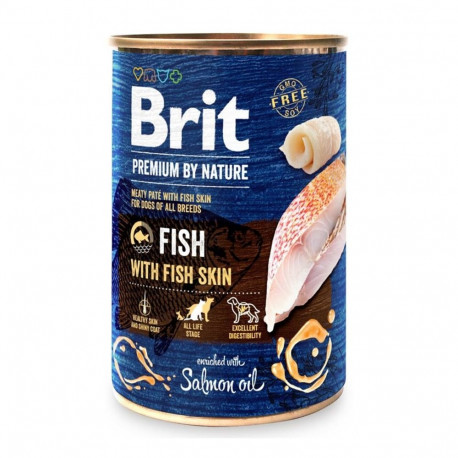 Wet Dog Food - BRIT Premium by Nature Fish Skin 400g