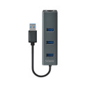 USB Hub - Savio Ak-57 3 X USB-A Hub Rj-45 Gigabit Ethernet Adapter Gre
