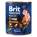 Wet Dog Food - BRIT Premium by Nature Pork with Trachea 800g