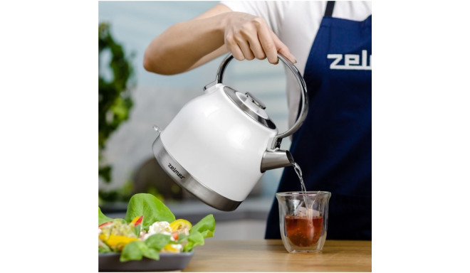 Electric Kettle - Zelmer ZCK7940 1.5L 2200W Stainless Steel White