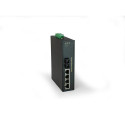 LevelOne 5-Port Fast Ethernet Industrial Switch, DIN-Rail, -40°C to 75°C