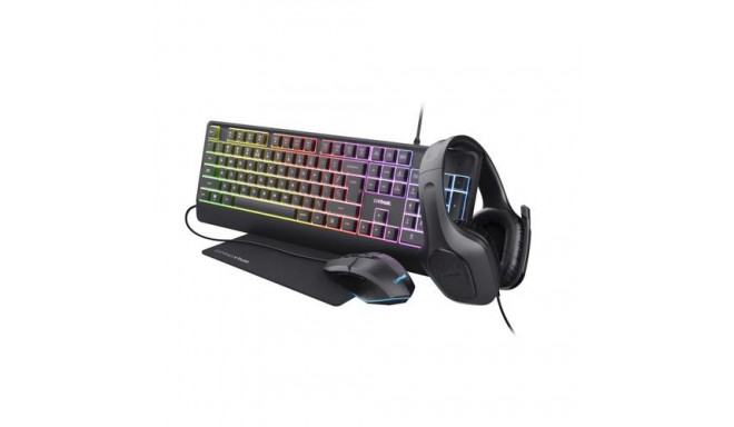 Trust GXT 792 QUADROX keyboard Mouse included Gaming USB QWERTY US English Black