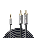 Lindy 0.5m 3.5mm to Phono Audio Cable, Cromo Line