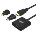 UNITEK Y-6355 video cable adapter VGA (D-Sub) HDMI Type A (Standard) Black