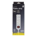 Deltaco GT-116D power extension 5 m 3 AC outlet(s) Indoor White