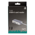 Deltaco UCR-147 card reader USB 3.2 Gen 1 (3.1 Gen 1) Type-A Silver, White