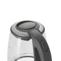 Adler AD 1286 electric kettle 2 L 2200 W Grey, Transparent