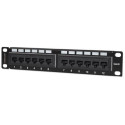 Intellinet Patch Panel, Cat6, 10&quot;, UTP, 1U, 12-Port, Black