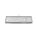 BakkerElkhuizen UltraBoard 960 Standard Compact keyboard Office USB QWERTZ Swiss Silver, White