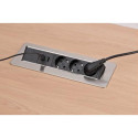 Brennenstuhl 1396200113 power extension 2 m 3 AC outlet(s) Indoor Black, Stainless steel