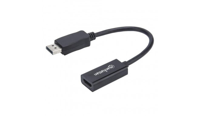 Manhattan DisplayPort 1.1 to HDMI Adapter Cable, 1080p@60Hz, Male to Female, Black, DP With Latch, N