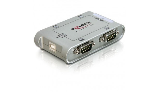 DeLOCK 4 Port USB 2.0 Serial Hub Silver