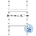 HERMA Computer labels continous 88.9x35.7 mm 1 row white paper matt 4000 pcs.