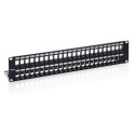 Equip 48-Port Keystone Cat.6 Shielded Patch Panel, Black