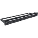 Intellinet Patch Panel, Blank, 1U, 24-Port, Black