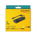 DeLOCK 63931 laptop dock/port replicator USB 3.2 Gen 1 (3.1 Gen 1) Type-C Black