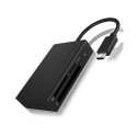 ICY BOX IB-CR401-C3 card reader USB 3.2 Gen 1 (3.1 Gen 1) Type-C Black